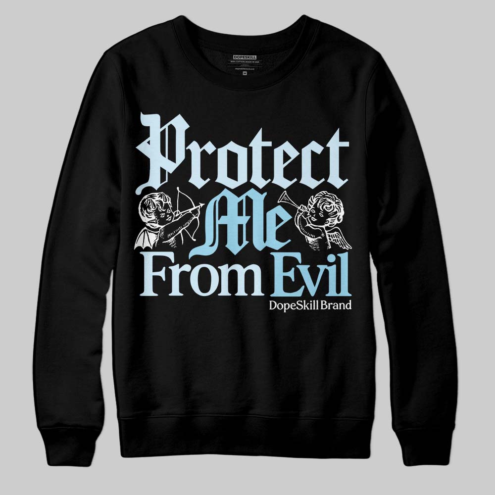 Vans Knu Stack Vintage Satin Dream Blue DopeSkill Sweatshirt Protect Me From Evil Graphic Streetwear - black