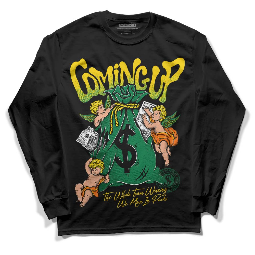 Green Sneakers DopeSkill Long Sleeve T-Shirt Money Bag Coming Up Graphic Streetwear - Black 