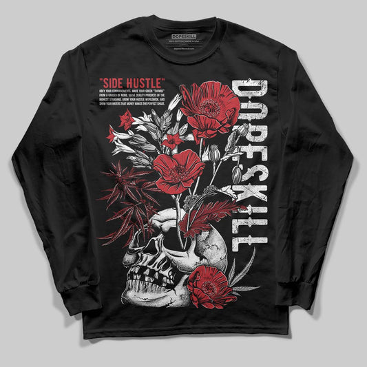 Jordan 1 High OG “Ruby” DopeSkill Long Sleeve T-Shirt Side Hustle Graphic Streetwear - Black