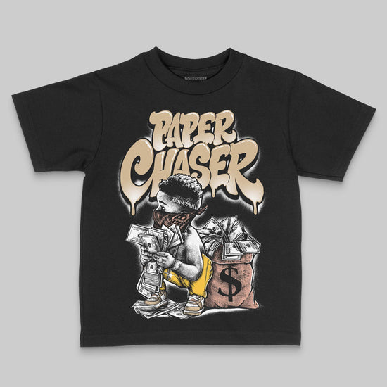TAN Sneakers DopeSkill Toddler Kids T-shirt Paper Chaser Boy Graphic Streetwear - Black