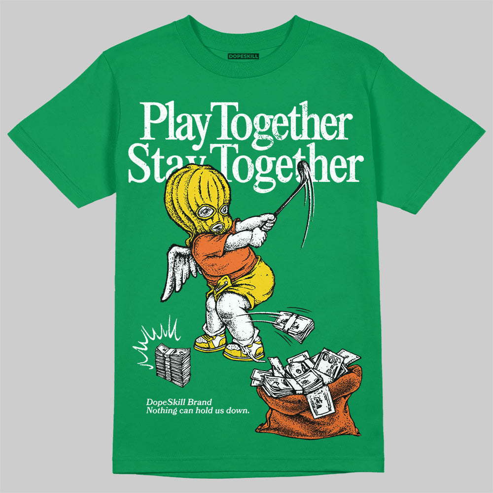 Green Sneakers DopeSkill Green T-Shirt Play together, Stay together Graphic Streetwear