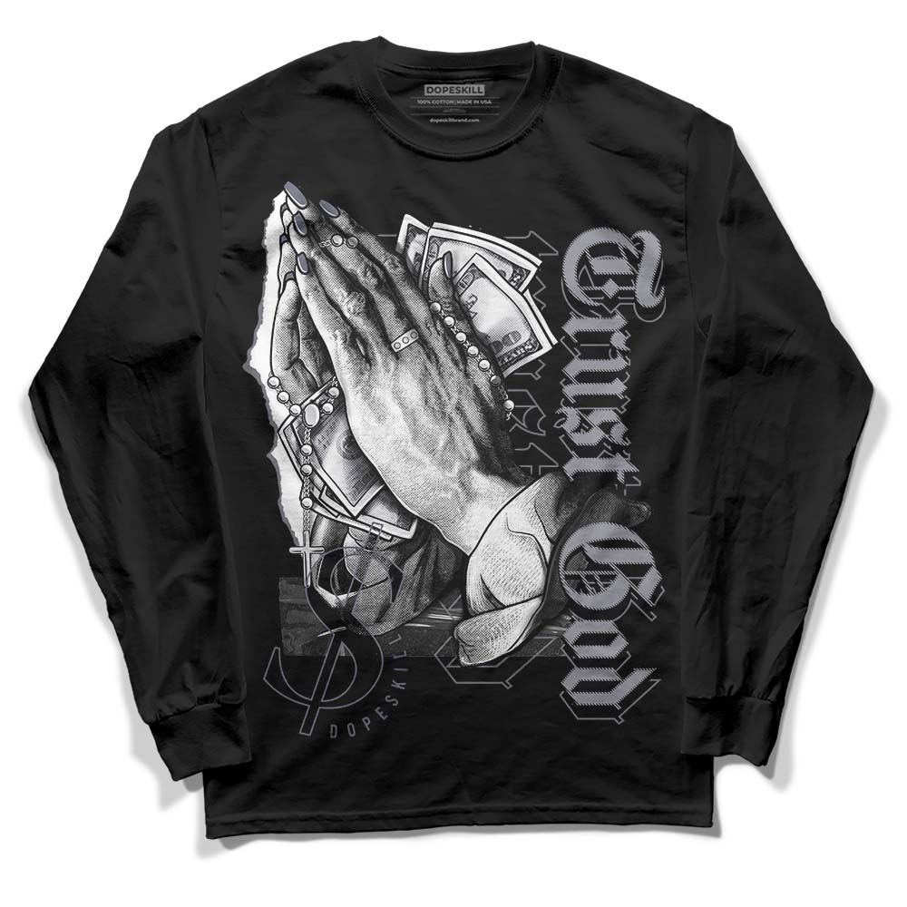 Jordan 14 Retro 'Stealth' DopeSkill Long Sleeve T-Shirt Trust God Graphic Streetwear - Black