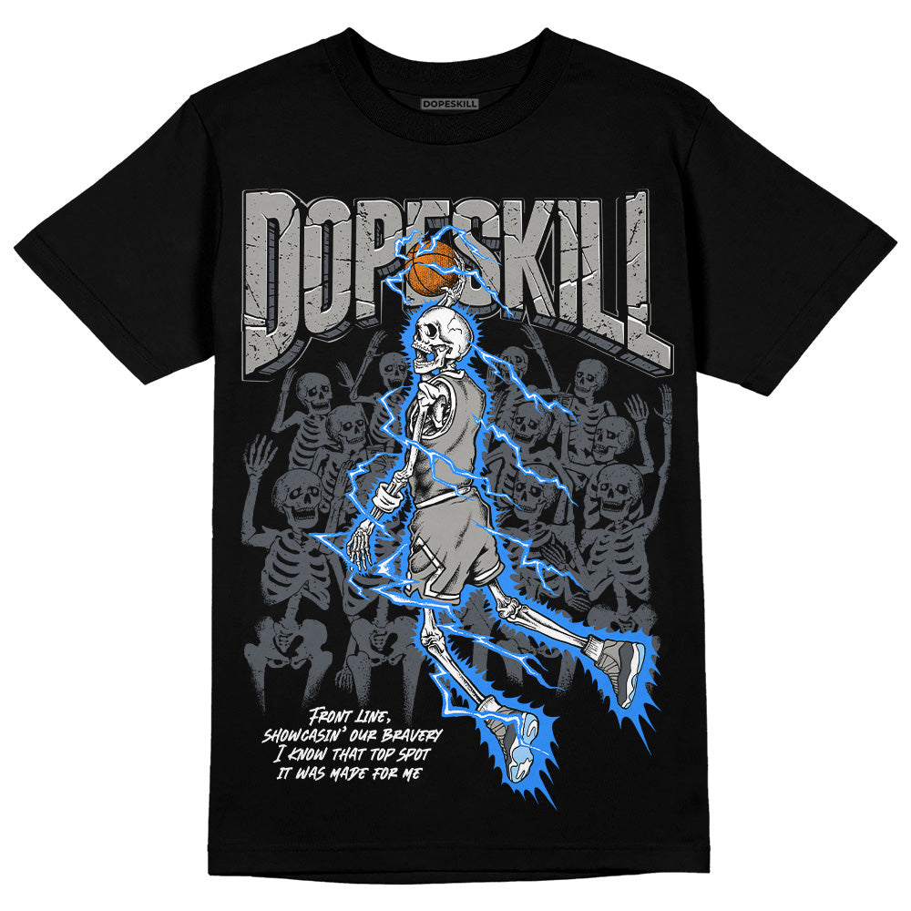 Jordan 11 Cool Grey DopeSkill T-Shirt Thunder Dunk Graphic Streetwear - Black