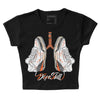 Jordan 3 Georgia Peach DopeSkill Women's Crop Top Breathe Graphic Streetwear - Black