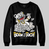 Jordan 3 Retro Pure Money DopeSkill Sweatshirt Born To Be Rich Graphic Streetwear - Black