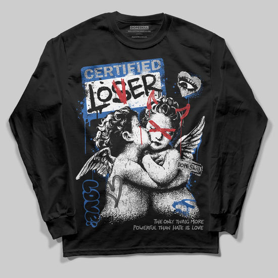 Jordan 3 "True Blue" DopeSkill Long Sleeve T-Shirt Certified Lover Graphic Streetwear - Black