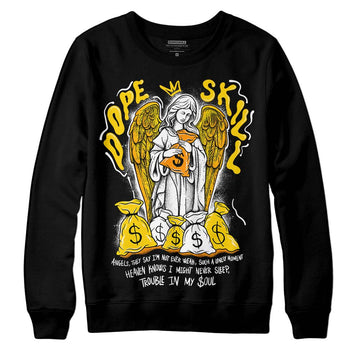 Jordan 6 “Yellow Ochre” DopeSkill Sweatshirt Angels Graphic Streetwear - black