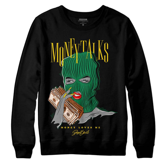 Green Sneakers DopeSkill Sweatshirt Money Talks Graphic Streetwear - Black 