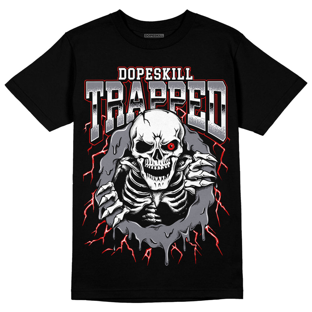Jordan 9 Retro Fire Red DopeSkill T-Shirt Trapped Halloween Graphic Streetwear  - Black 