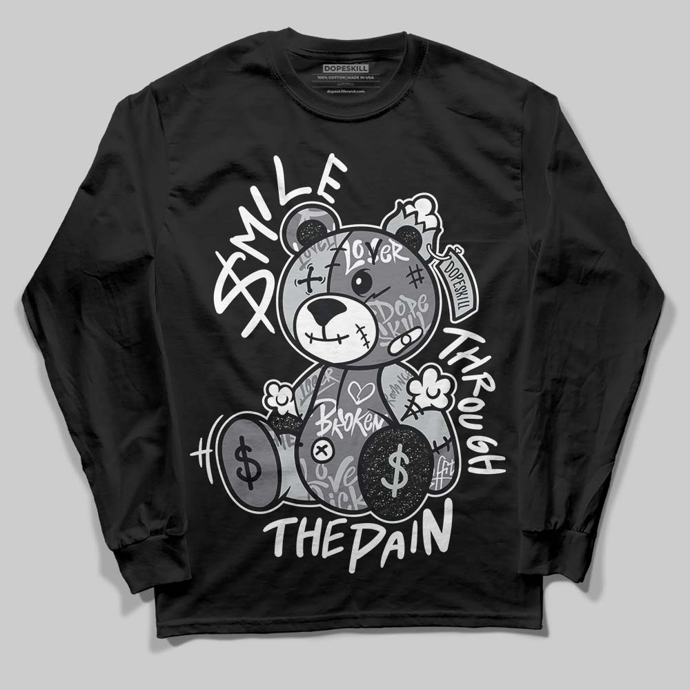 Jordan 4 “Fear” DopeSkill Long Sleeve T-Shirt Smile Through The Pain Graphic Streetwear - Black