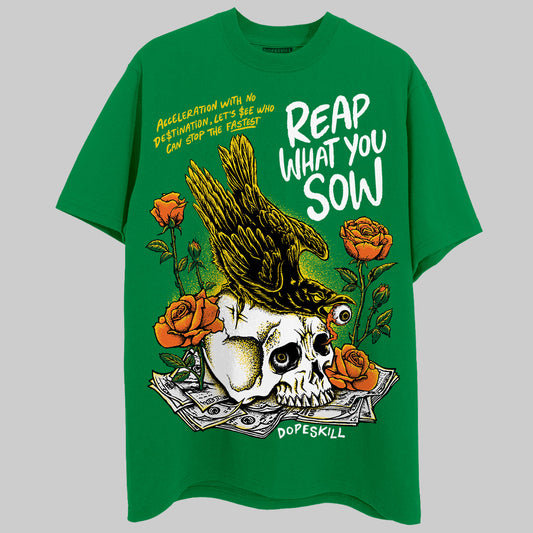 Green Sneakers DopeSkill Green T-Shirt Reap What You Sow Graphic Streetwear