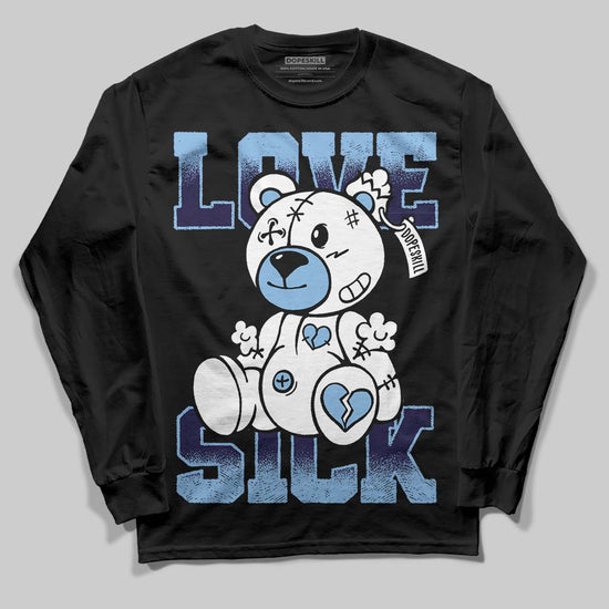 Jordan 6 University Blue DopeSkill Long Sleeve T-Shirt Love Sick Graphic Streetwear - Black