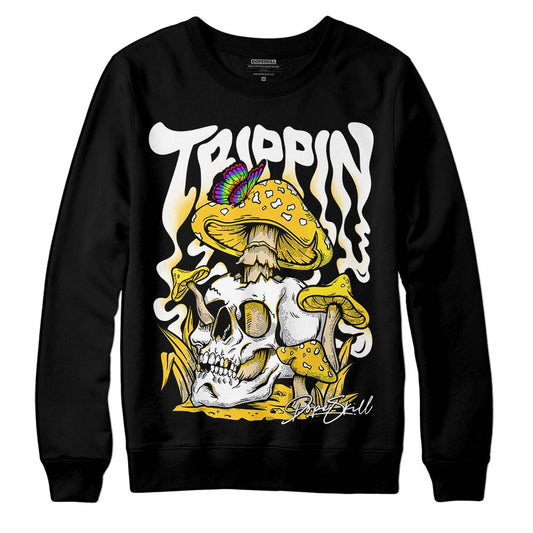 Jordan 4 Retro “Vivid Sulfur” DopeSkill Sweatshirt Trippin Graphic Streetwear - Black