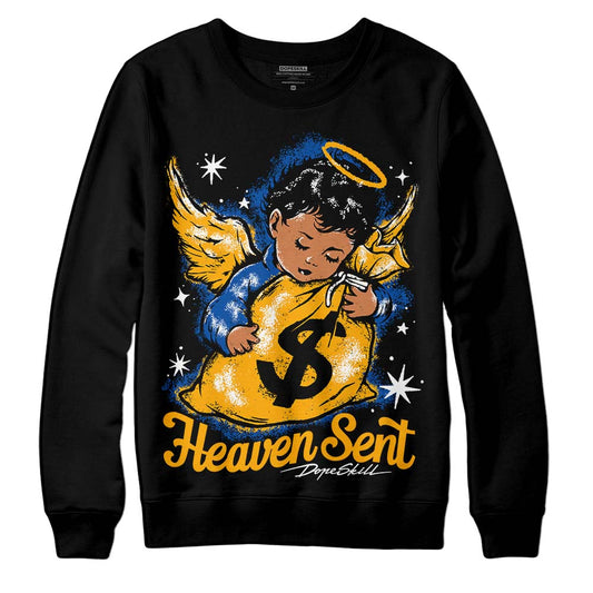 Dunk Blue Jay and University Gold DopeSkill Sweatshirt Heaven Sent Graphic Streetwear - Black