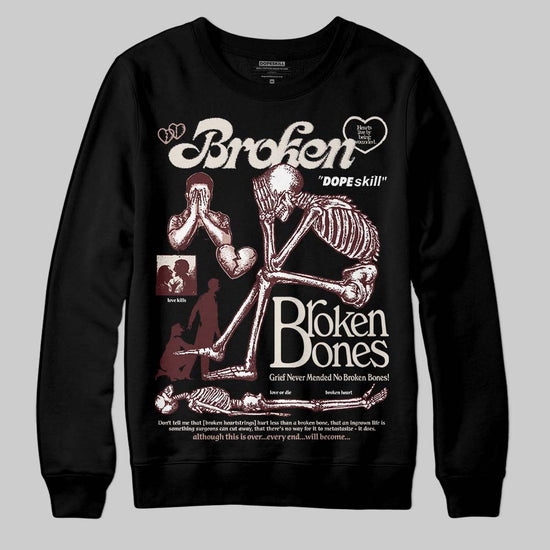 Jordan 11 “China” DopeSkill Sweatshirt Broken Bones Graphic Streetwear - Black