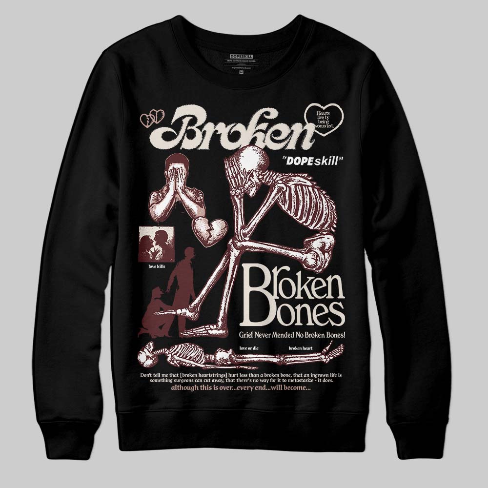 Jordan 11 “China” DopeSkill Sweatshirt Broken Bones Graphic Streetwear - Black