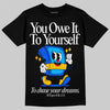 Royal Blue Sneakers DopeSkill T-Shirt Owe It To Yourself Graphic Streetwear - Black