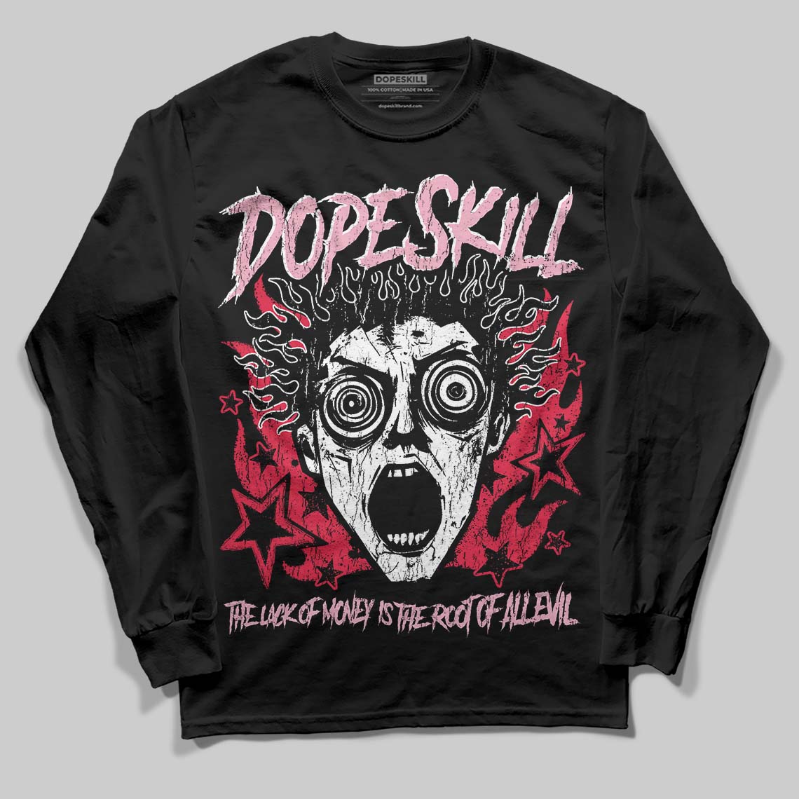 Dunk Low Valentine's Day (2026) DopeSkill Long Sleeve T-Shirt Root of Evil Graphic Streetwear - Black