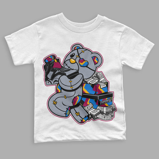 Bordeaux 6s DopeSkill Toddler Kids T-shirt Bear Steals Sneaker Graphic