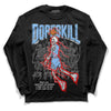 Jordan 9 Powder Blue DopeSkill Long Sleeve T-Shirt Thunder Dunk Graphic Streetwear - Black