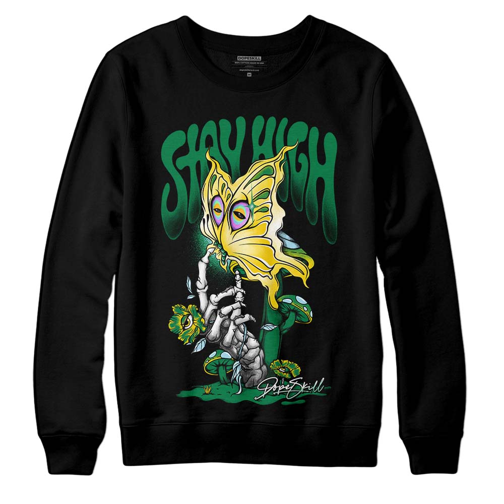 Jordan 5 “Lucky Green” DopeSkill Sweatshirt Stay High Graphic Streetwear - Black