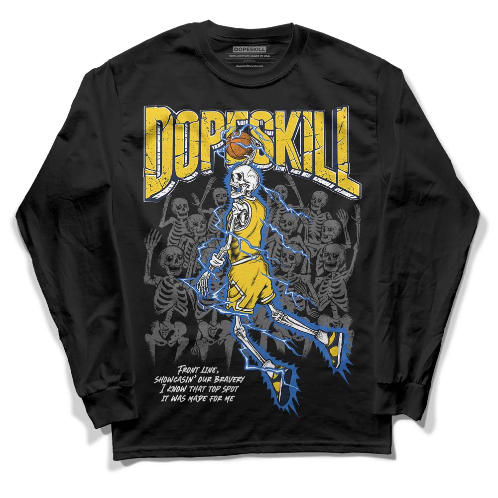 Dunk Low Vintage “Michigan” DopeSkill Long Sleeve T-Shirt Thunder Dunk Graphic Streetwear - Black