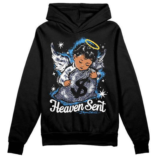 Jordan Spiz’ike Low “White/Obsidian” DopeSkill Hoodie Sweatshirt Heaven Sent Graphic Streetwear - Black