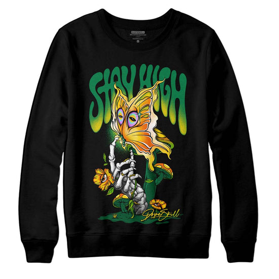 Green Sneakers DopeSkill Sweatshirt Stay High Graphic Streetwear - Black 