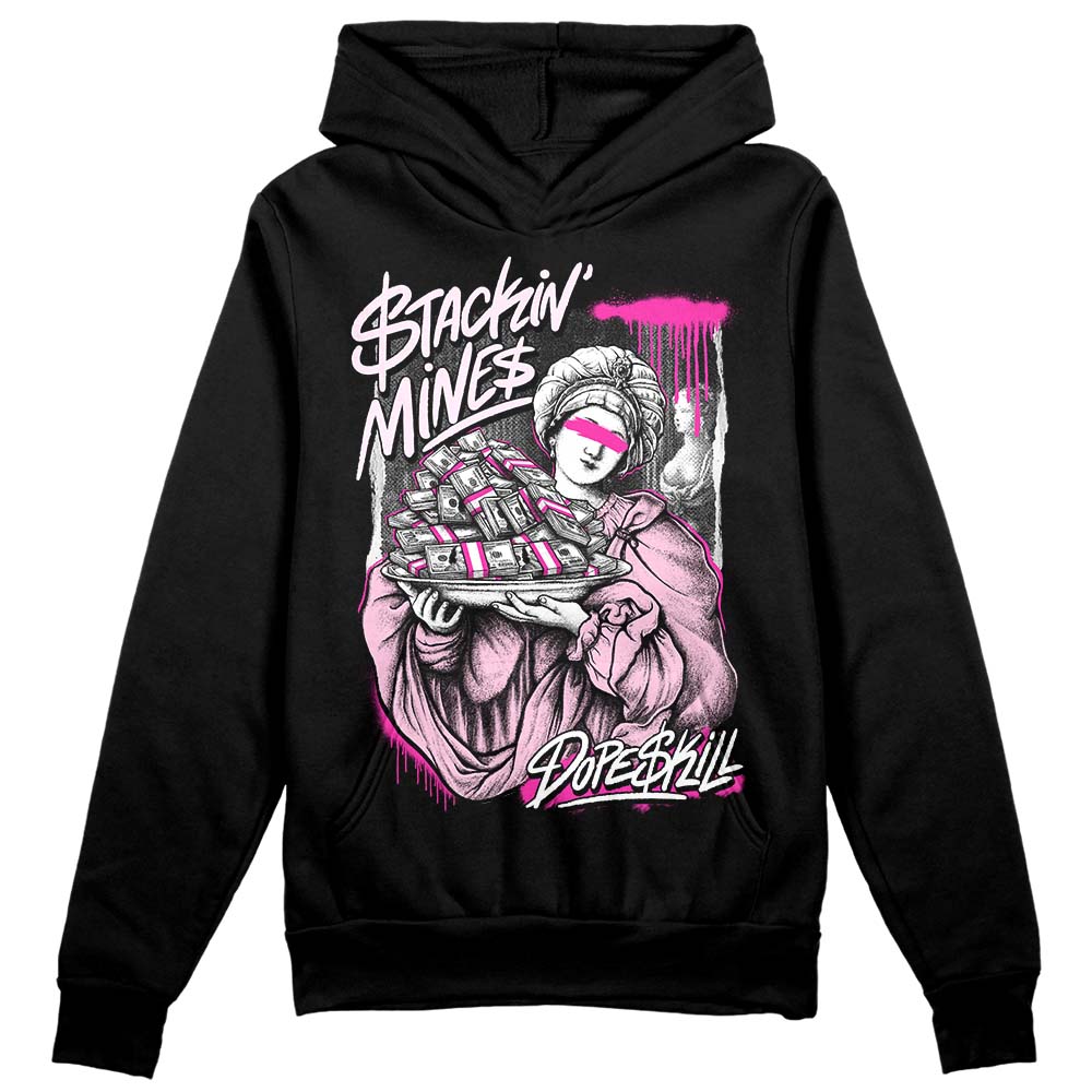 Pink Sneakers DopeSkill Hoodie Sweatshirt Stackin Mines Graphic Streetwear - Black