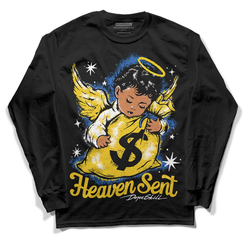 Dunk Low Vintage “Michigan” DopeSkill Long Sleeve T-Shirt Heaven Sent Graphic Streetwear - Black