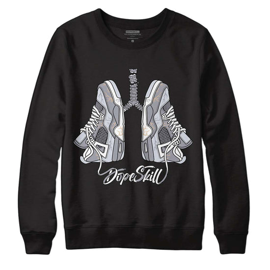 Jordan 4 Retro Frozen Moments DopeSkill Sweatshirt Breathe Graphic Streetwear - Black 