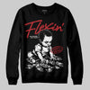 Jordan 4 “Flight Club” DopeSkill Sweatshirt Flexin' Graphic Streetwear - Black