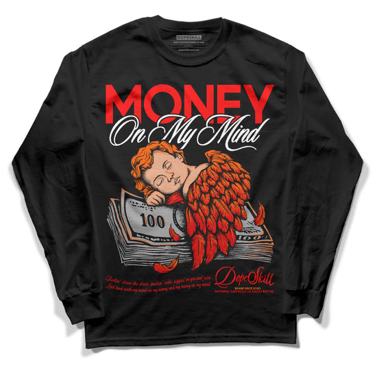 Jordan 1 Retro High OG "Satin Bred" DopeSkill Long Sleeve T-Shirt MOMM Graphic Streetwear - Black