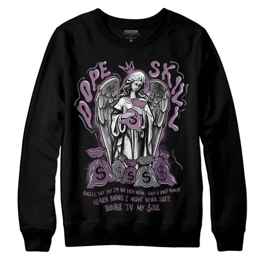 Jordan 2 “Mauve/Off-Noir” DopeSkill Sweatshirt Angels Graphic Streetwear - Black 