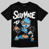 Jordan 4 Denim “Worn Blue” DopeSkill T-Shirt Self Made Graphic Streetwear - Black