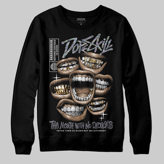 Jordan 11 Low CNY “Year of the Snake” DopeSkill Sweatshirt The Mouth With No Droughts Graphic Streetwear - Black