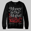 Jordan 10 Retro Shadow (2025) DopeSkill Sweatshirt Money Is Our Motive Typo Graphic Streetwear - Black