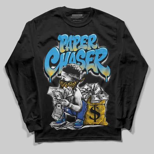 Royal Blue Sneakers DopeSkill Long Sleeve T-Shirt Paper Chaser Boy Graphic Streetwear - Black