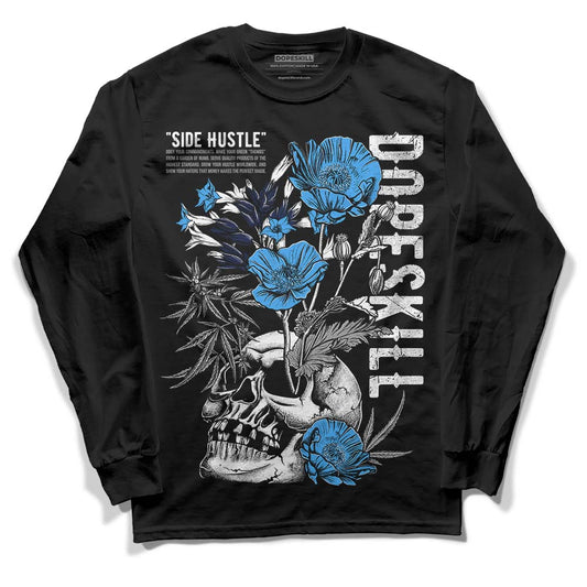 Jordan Spiz’ike Low “White/Obsidian” DopeSkill Long Sleeve T-Shirt Side Hustle Graphic Streetwear - Black