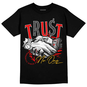 Red Sneakers DopeSkill T-Shirt Trust No One Graphic Streetwear - Black