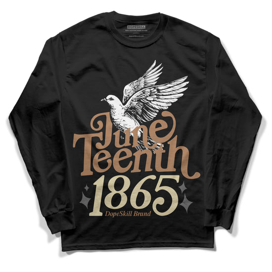 Jordan 6 WMNS Gore-Tex Brown Kelp DopeSkill Long Sleeve T-Shirt Juneteenth 1865 Graphic Streetwear - Black