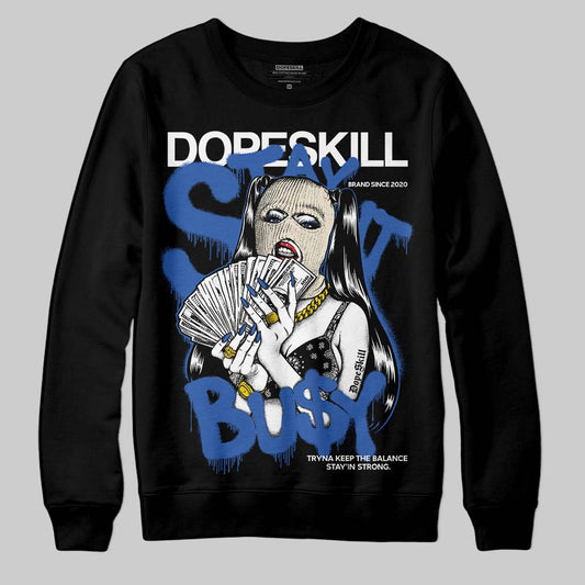 Jordan 1 Low Travis Scott x Fragment DopeSkill Sweatshirt Stay It Busy Graphic Streetwear - Black