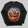 Red Sneakers DopeSkill Long Sleeve T-Shirt Hellfire Graphic Streetwear - Black