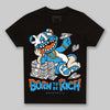 Jordan 1 High OG “UNC” Reimagined DopeSkill Toddler Kids T-shirt Born To Be Rich Graphic Streetwear - Black