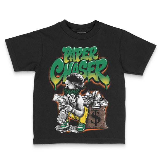 Green Sneakers DopeSkill Toddler Kids T-shirt Paper Chaser Boy Graphic Streetwear - Black