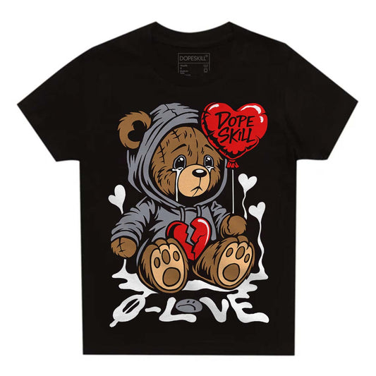 Jordan 14 Retro 'Stealth' DopeSkill Toddler Kids T-shirt Broken Bear Graphic Streetwear - Black