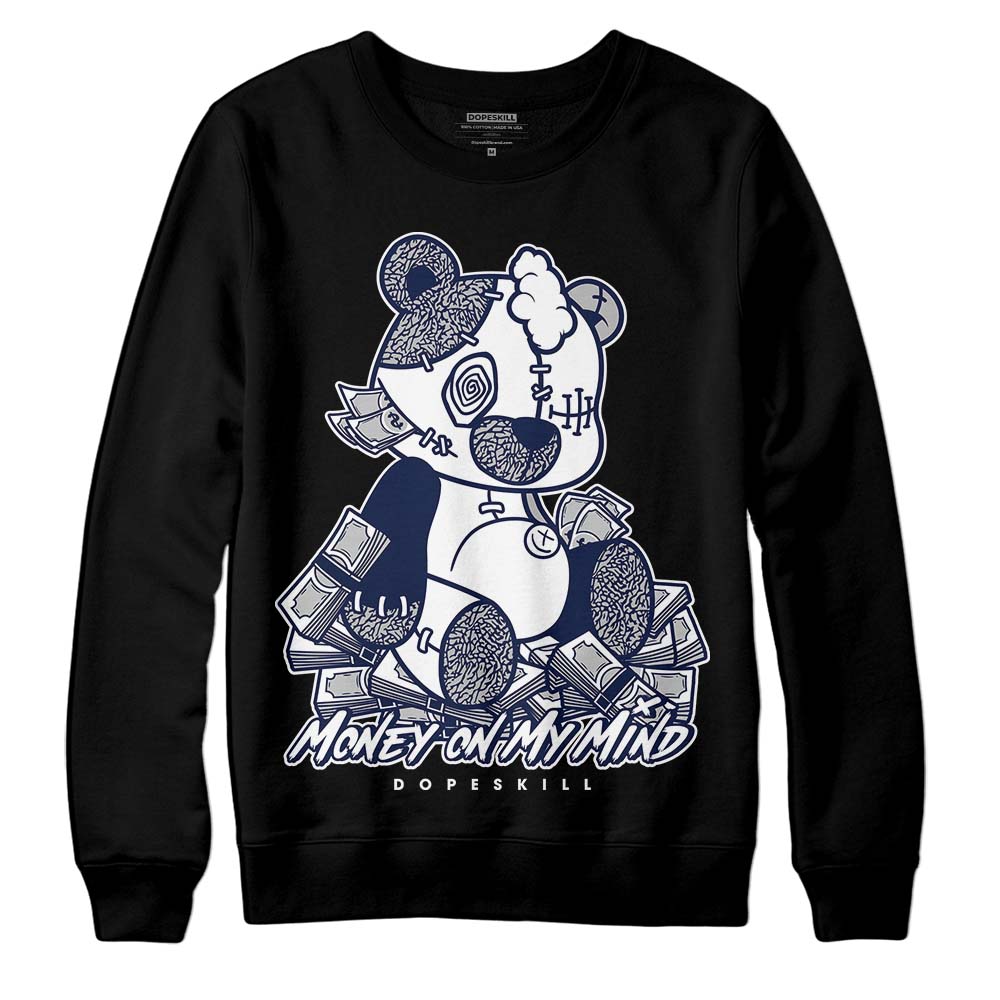 Jordan Spiz’ike Low “White/Obsidian” DopeSkill Sweatshirt MOMM Bear Graphic Streetwear - Black