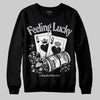 Grey Sneakers DopeSkill Sweatshirt Feeling Lucky Graphic Streetwear - Black