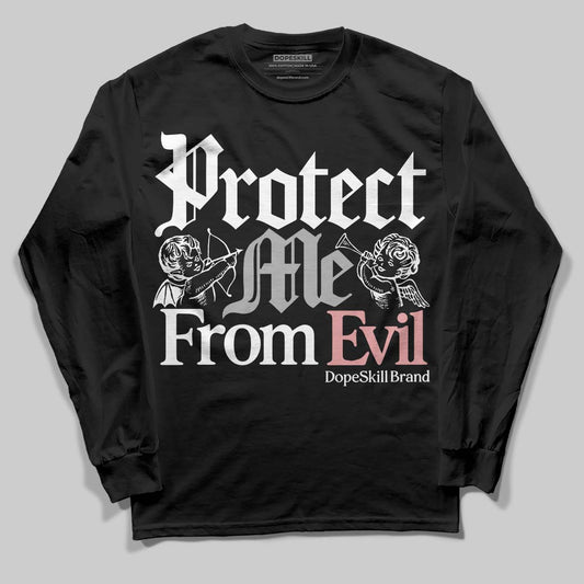 Harris Tweed x Wmns Dunk Low 'Black Phantom' DopeSkill Long Sleeve T-Shirt Protect Me From Evil Graphic Streetwear - Black
