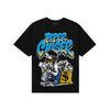 Royal Blue Sneakers DopeSkill T-Shirt Paper Chaser Boy Graphic Streetwear - Black